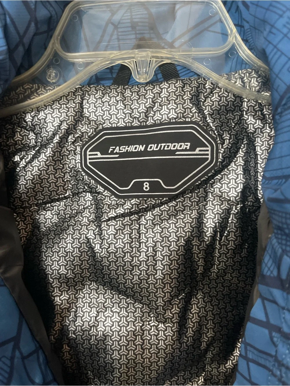 NWOT Kids Blue & Black Insulated Ski Jacket with Hood